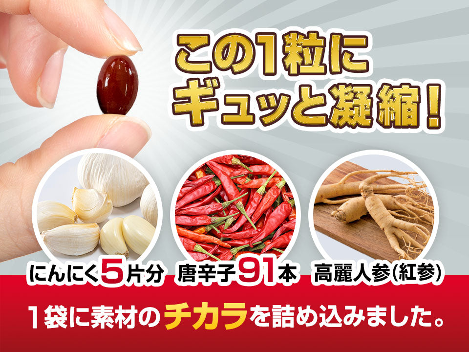 ソフトカプセルにギュッと凝縮